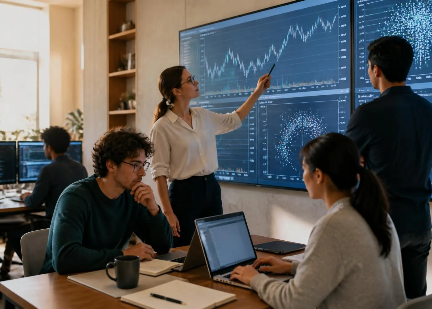 The Sovenka team of mathematicians, engineers and traders at work